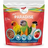 Scenic Mix Paradise Medium Parrot Food, 3.5 lb Bag &ndash; 1/4-inch Parrot Pellets for Sun, Jenday &amp; Nanday Conures, Indian Ringneck, Pionus, Senegal &amp; Caique Parrots &ndash; Complete &amp; Balanced Nutrition