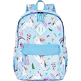KK CRAFTS Preschool Backpack Kindergarten Little Kids Toddler Elementary School Backpacks for Boys and Girls with Chest Strap(15Inch, Blue Unicorn)