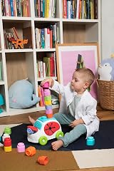 Clementoni Soft Clemmy Sensory Car Multicolored 6+ Months Stacking Blocks view 3