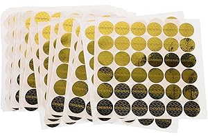 DIYEAH 500pcs Gold Holographic Tamper Evident Labels 25x25mm Self-Adhesive Anti- Seals for Packaging