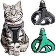 Cat Harness for Walking Escape Proof 2 Pack, Lightweight Kitten Harness, Easy Control Breathable Cat Vest with Reflective Strip (No Leash)