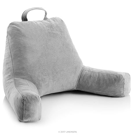 Linenspa Shredded Foam Reading Bedrest Pillow With Armrests