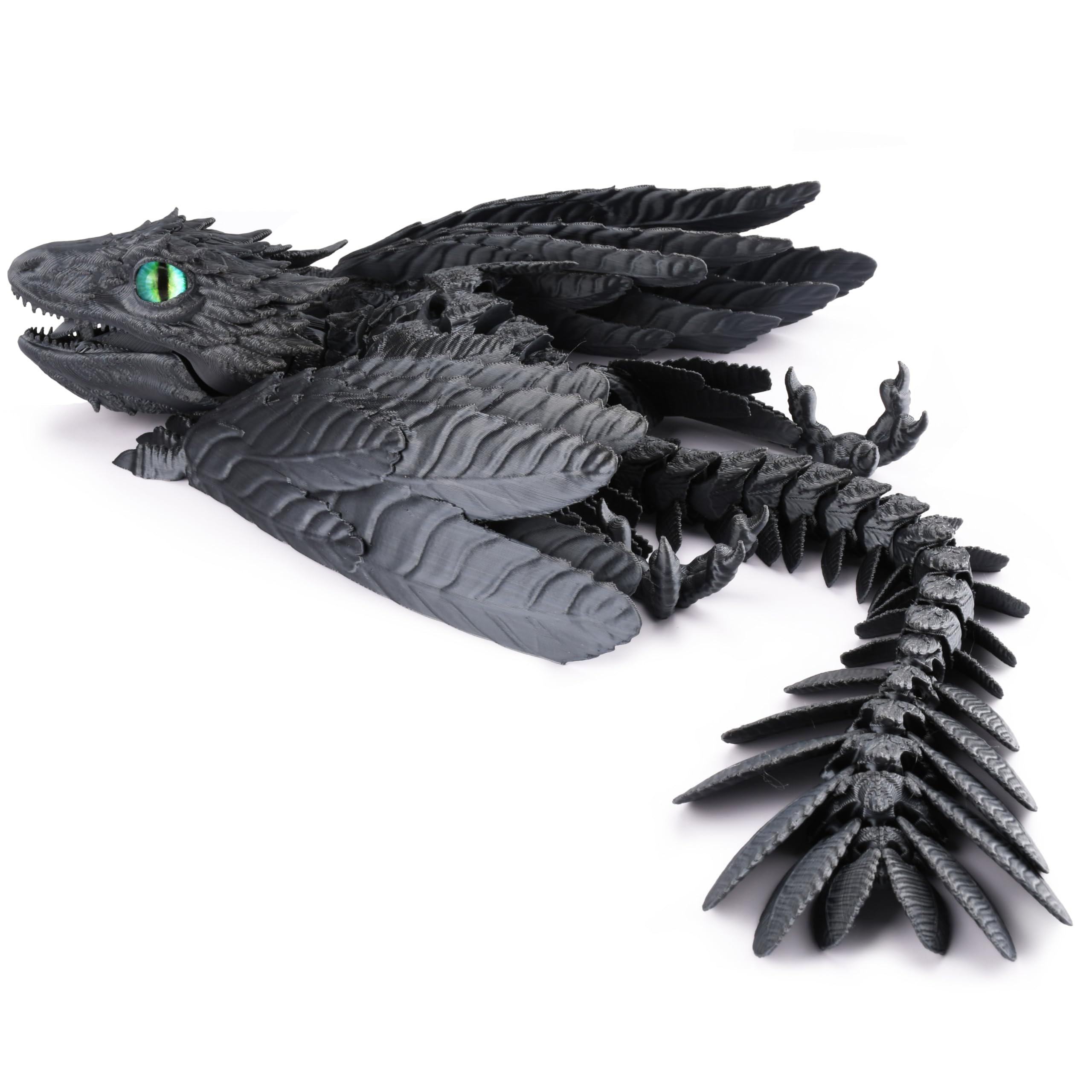 Photo 1 of Guwewu Feathered Wyvern Dragon, 3D Printed Dragon, Articulated Dragon, Fidget Dragon, 3D Printed Toys, Desktop Pet (Shadowsoar)