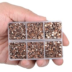 LPBeads 6400 Pieces Champagne Hotfix Rhinestones
