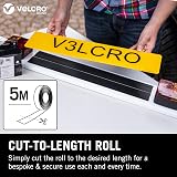VELCRO Brand Heavy Duty Stick On Tape Cut-to-Length 50mm x 5m Black view 7