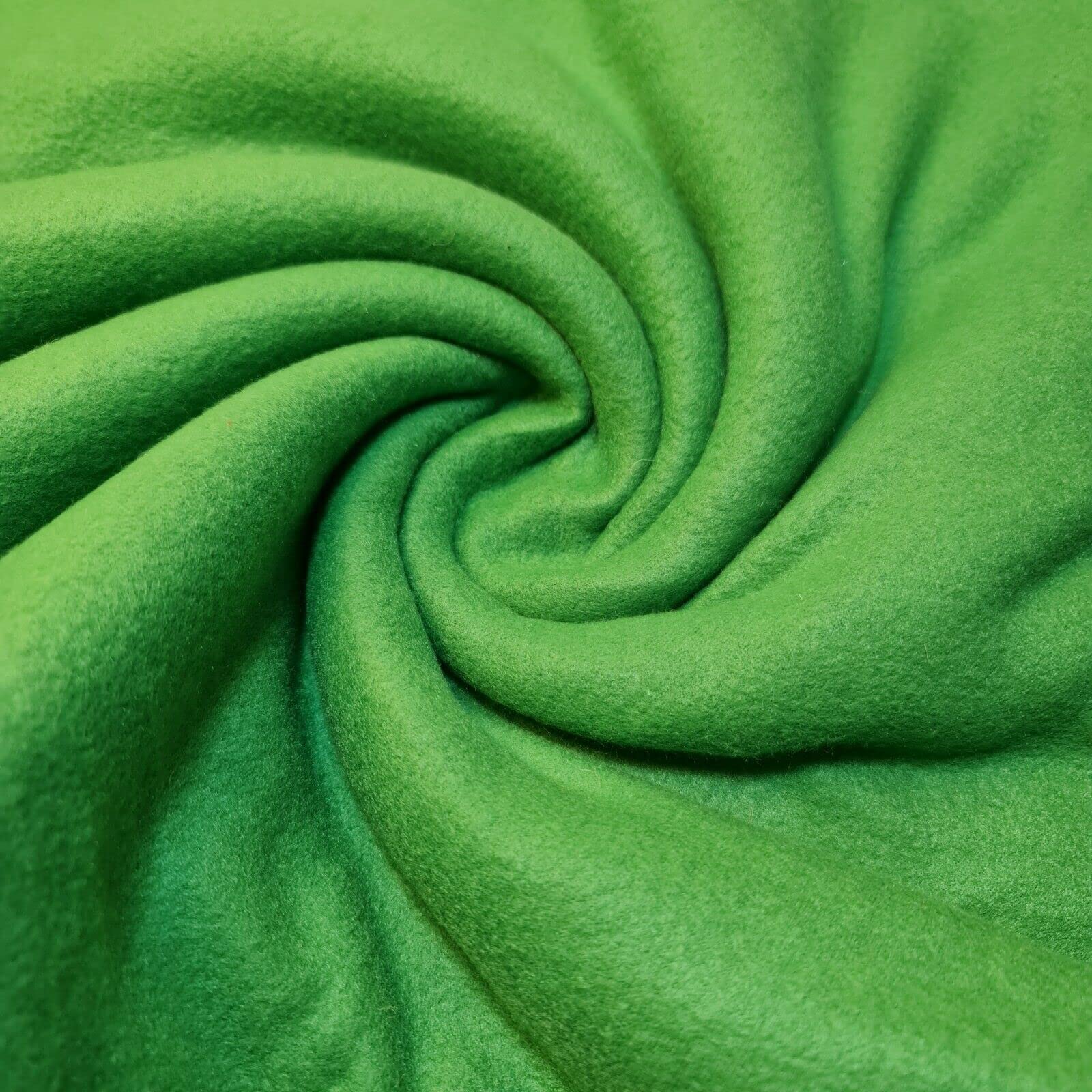 Antipil Polar Fleece Fabric Superior Quality Warm Soft Pile Dress Craft Fabric Material 58" - 150 cm Wide Sold As 1 Meter Pre - Cut Lengths (Available in 15 Colours) (Apple Green)