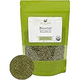 Biokoma Organic Horsetail Herb Tea 50g (Shavegrass) – Supports Healthy Hair, Skin and Nails – USDA Certified Organic Loose Dried Leaves in Resealable Pouch, No Additives, Kosher