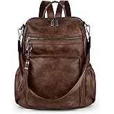 UTO Women Backpack Purse Leather Vegan Ladies Fashion Designer Rucksack Convertible Travel Shoulder Bag with Tassel