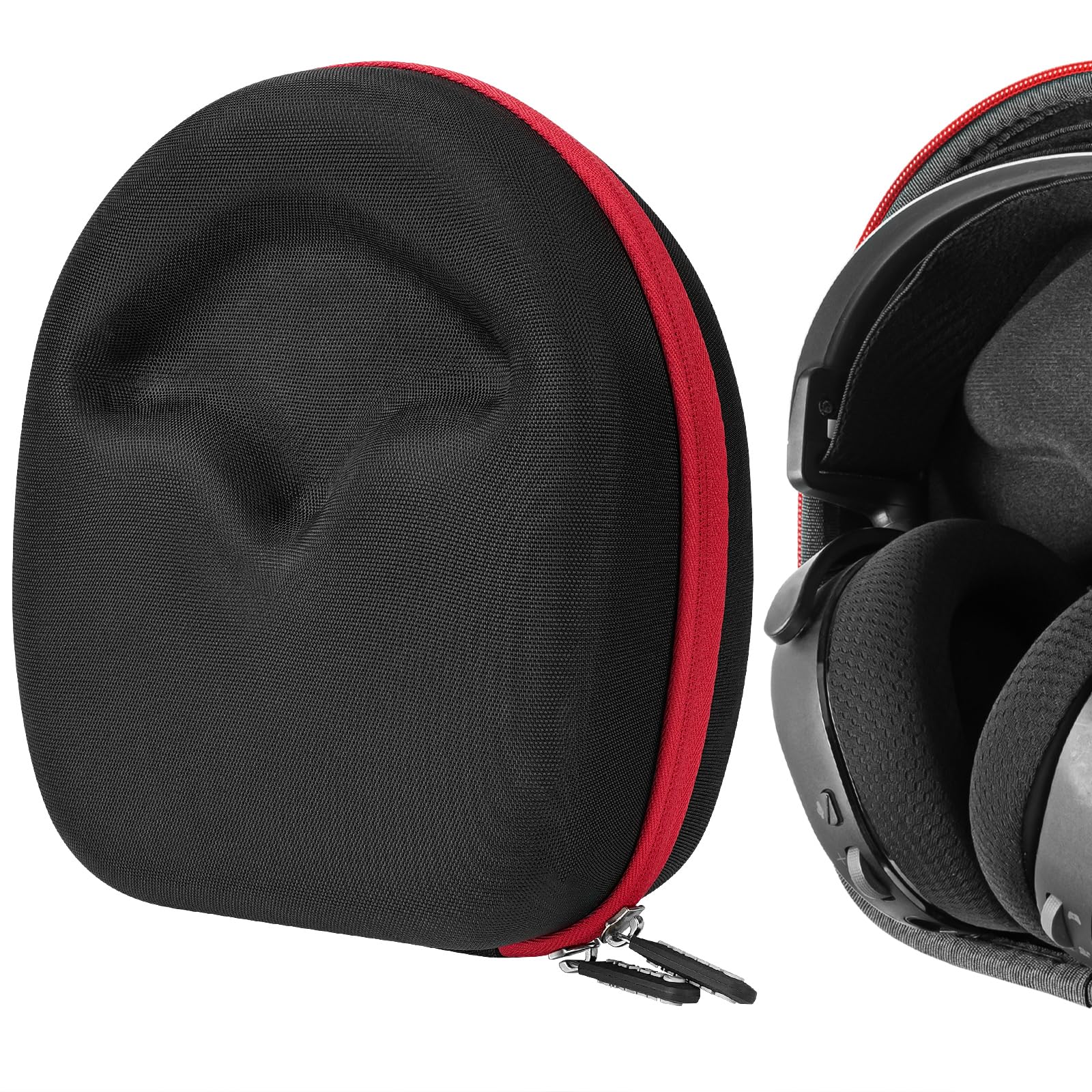 Geekria Shield Headphones Case Compatible with SteelSeries Arctis 9X/9/7X/7/1, Arctis Nova PRO 7P, Replacement Hard Shell Travel Carrying Bag (Dark Grey)