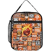 ZCJB-WSRY Basketball Lunch Box - Cool Reusable Basketball Lunch Bag for Women Men Kids - Small Portable Foldable Insulated Lunchbox for School Work Picnic