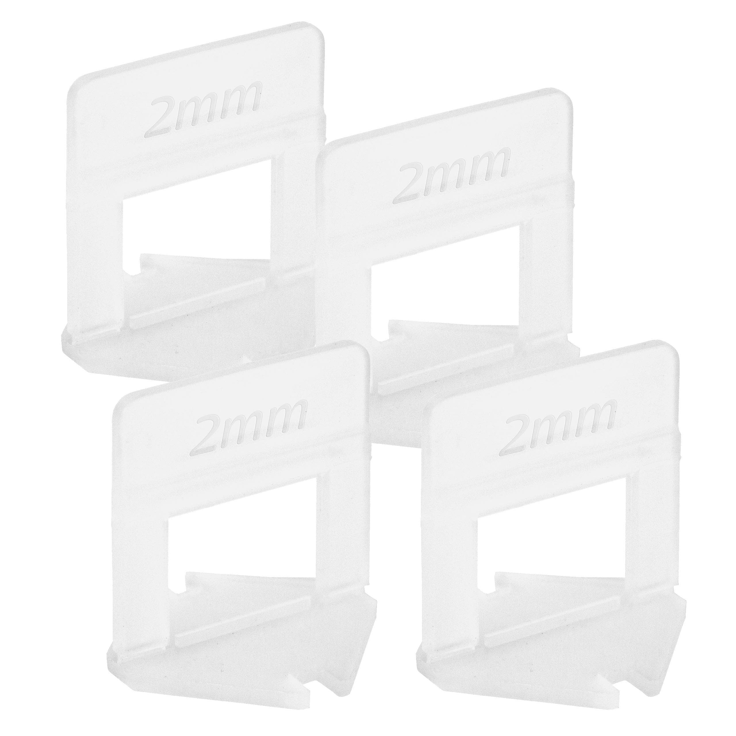 Lantelme Tile Installation Aid, Pull Tabs 1 to 4 mm Joint Width, 500 Pieces, Tiles Height 3–15 mm, Tile Levelling System, transparent