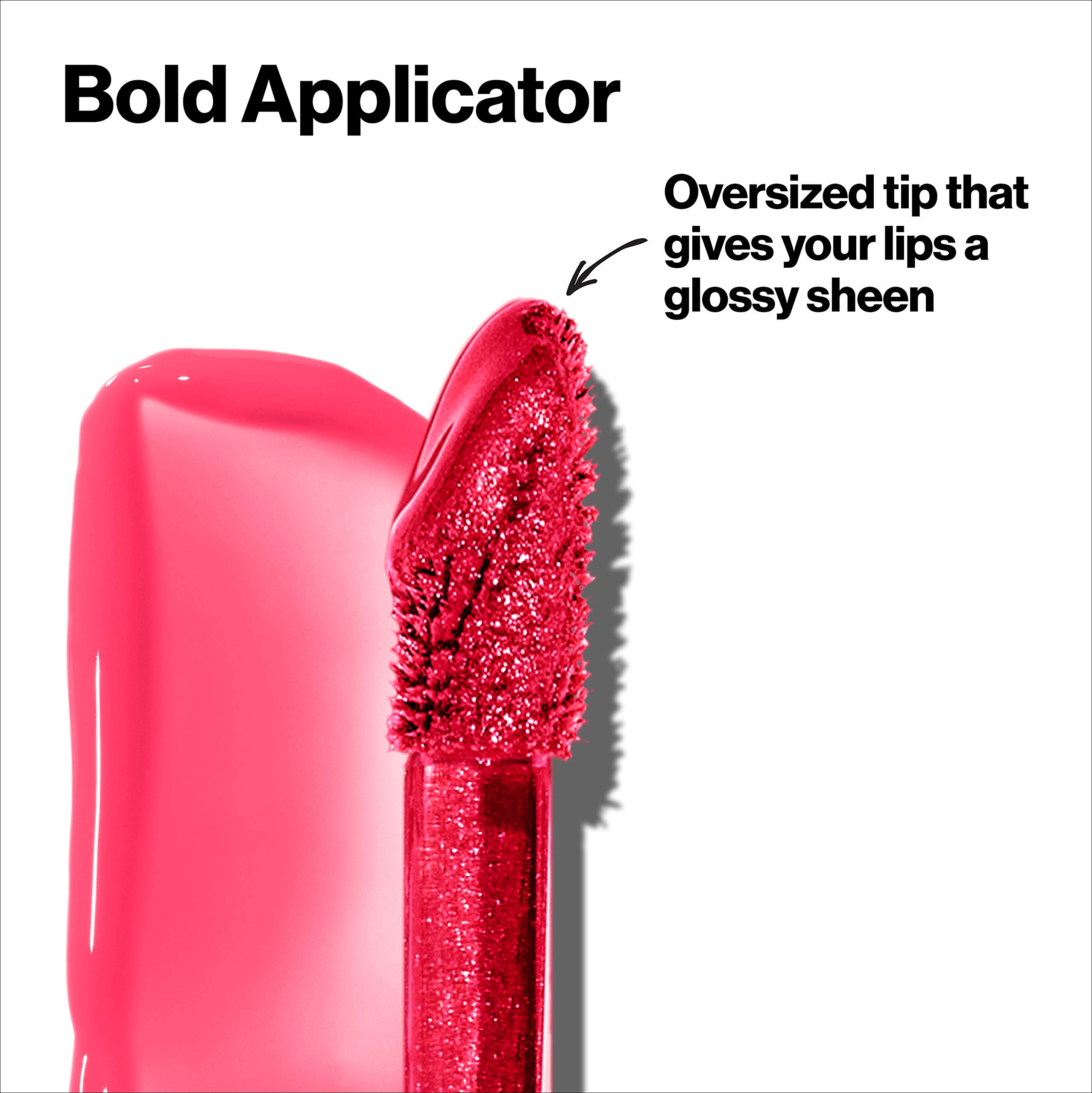 REVLON Super Lustrous Lip Gloss, Non-Sticky, Hydrating, High Shine Finish, 243 Sizzling Coral, 0.13 oz