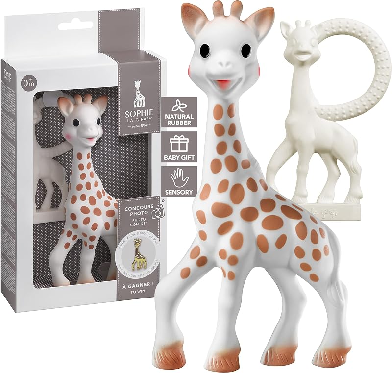 Sophie la girafe Natural Rubber Teether Set - 2-in-1 Newborn Gift