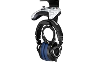 BRAINWAVZ The VULCAN - Under Desk Gamepad Controller & Headphone Hanger Holder Stand - Designed for XBOX ONE, PS4, PS3, PS5, Dualshock, Switch, PC, Steelseries, Steam & More
