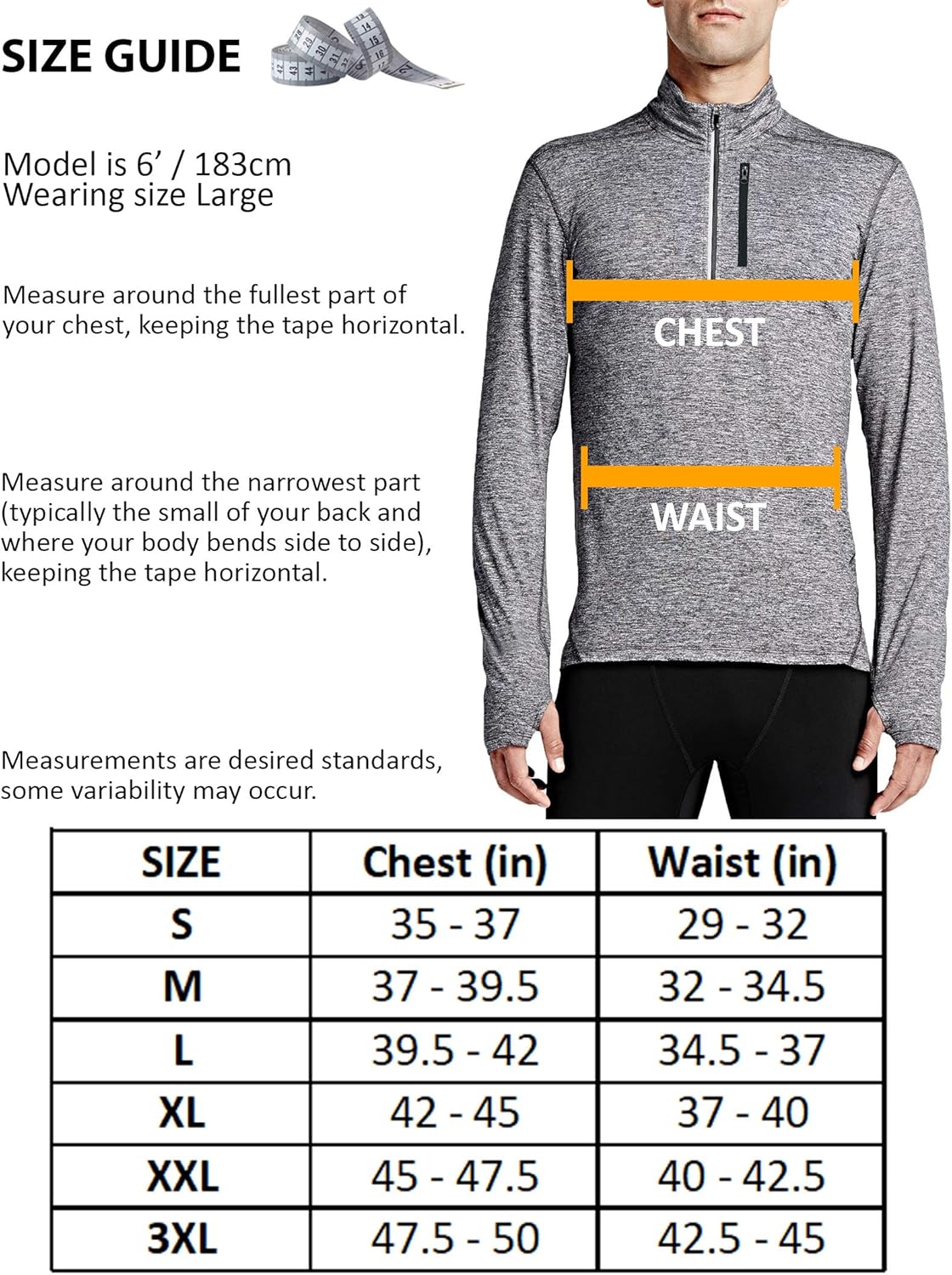 Liberty Imports Pack of 3 Men's Performance Quarter Zip Pullovers with Pockets, Quick Dry Active Long Sleeve Shirts: Clothing