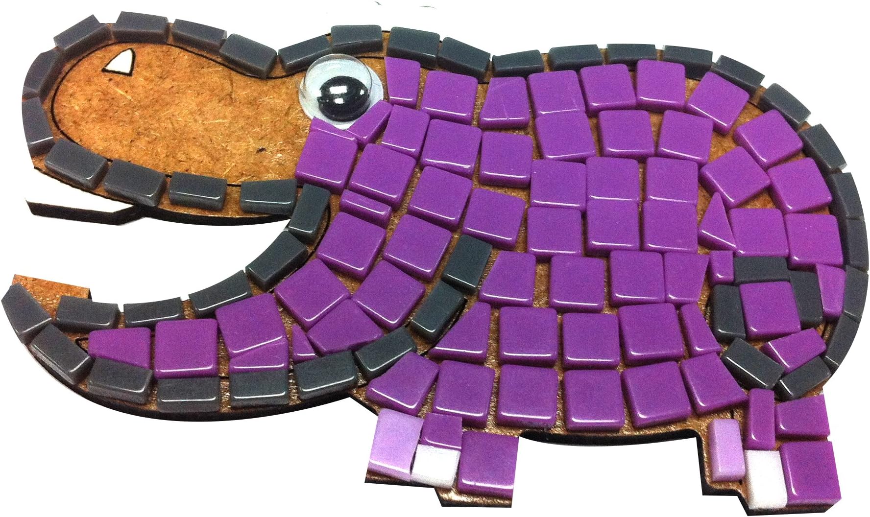 Crystaline Mosaic DIY Decorative Magnet Kit - Hippo, Perfect for Refrigerator, Calendar, Whiteboard and School