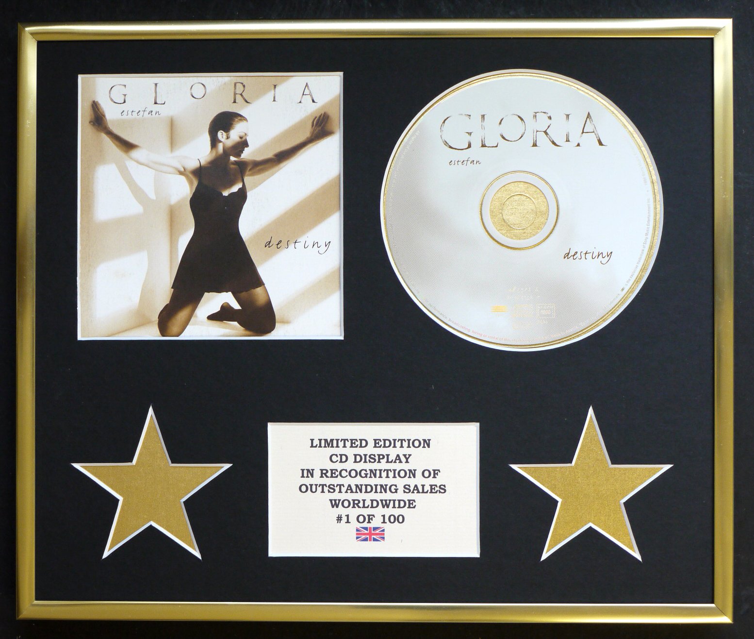 GLORIA ESTEFAN/CD DISPLAY/LIMITED EDITION/COA/DESTINY