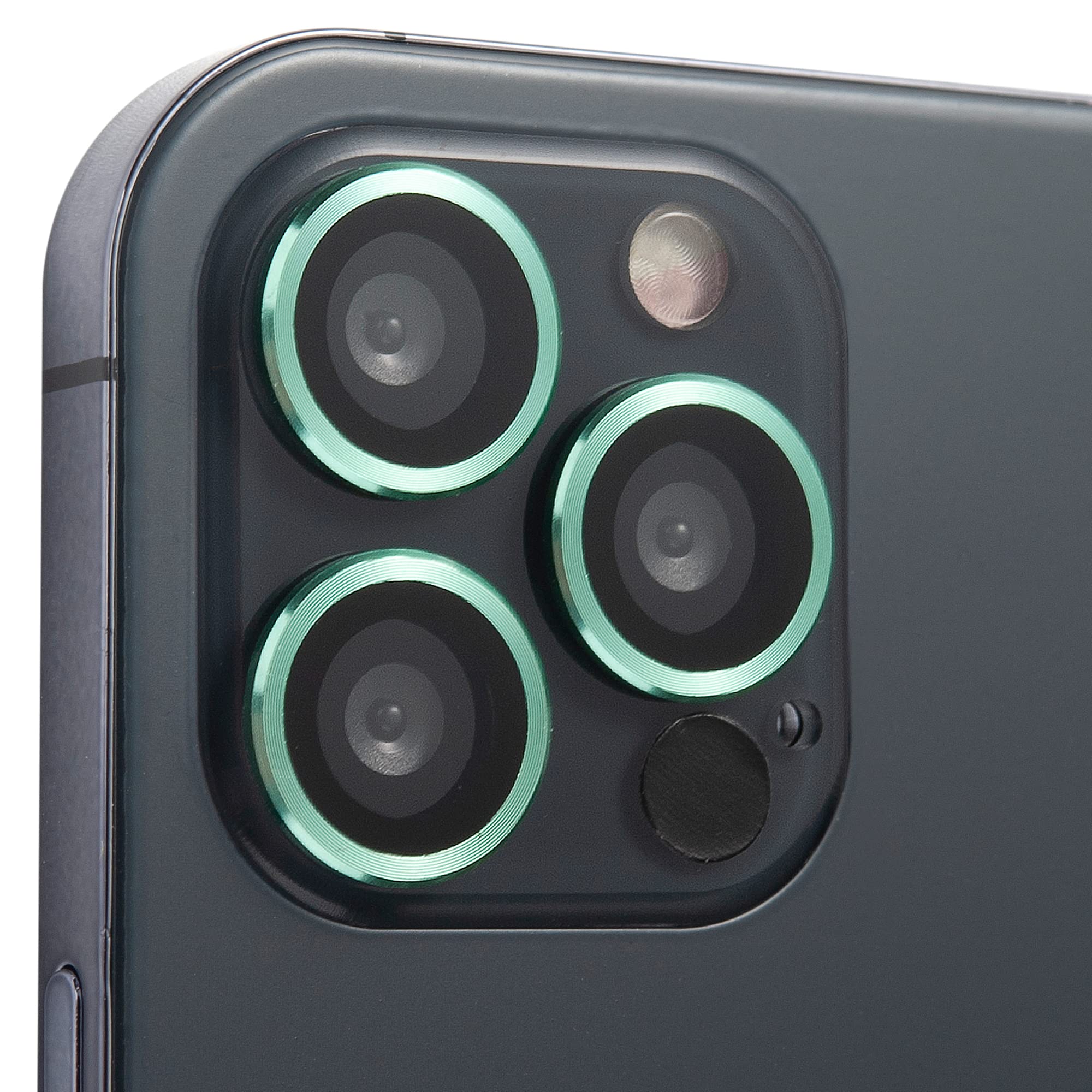 BISLINKS Camera Lens Ring Cover Protector Tempered Glass Green Compatible With iPhone 13 Pro Max