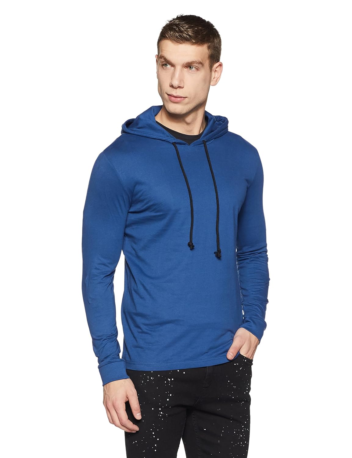 symbol amazon brand men's hooded full sleeve cotton t-shirt