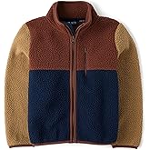 The Children's Place boys Long Sleeve Sherpa Fleece Full Zip Jacket