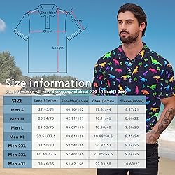 Xdceu Men's Dinosaur Golf Polo Shirt Dinosaur Golf