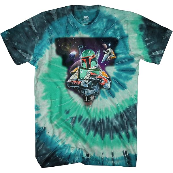 STAR WARS Maglietta Uomo Yoda Wise One Tie Dye, Colore Lavaggio Di Cristallo Di Giada, Taglia L, 100% Cotone, Vestibilità Standard, Licenza Ufficiale