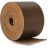 Ringsun 2 Inches Wide Flat Leather Straps for Crafts, Full Grain Leather Strips for Crafts, Tooling (2mm Thick 72.5 Inches Long Dark Brown)