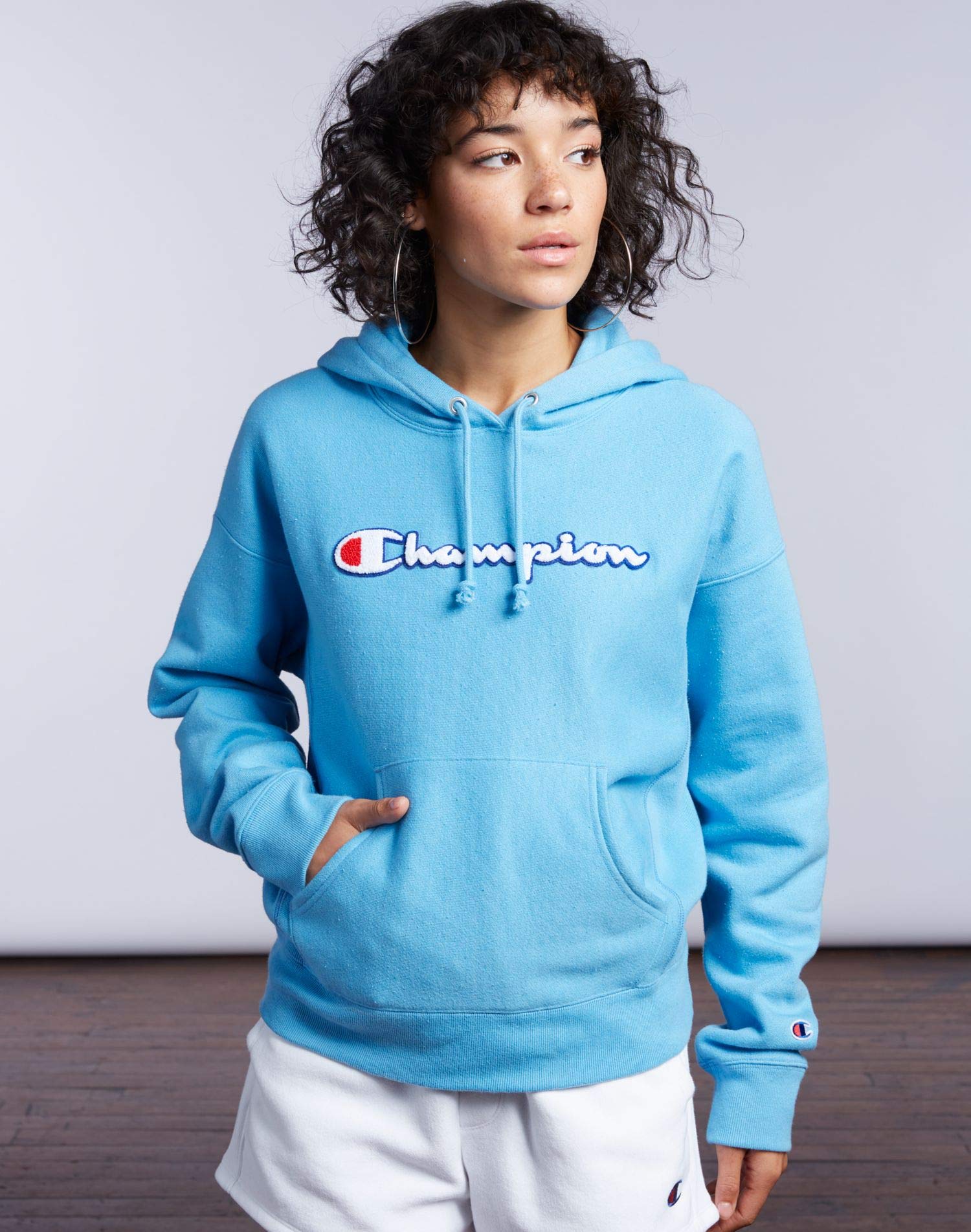Champion Womens Reverse Weave Pullover Athletic Hoodies Chenille