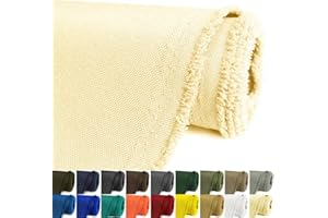 KONELIA Waterproof Canvas Fabric by The Yard 58inch 600D Upholstery Material Cordura Polyester Fabric Outdoor Water Resistant Fabric for Sewing Chair Patio Cushion Purse Bag Interior, 1 Yard Light Yellow