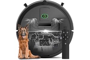 Huije Auto Self Charging Robot Vacuum Cleaner, 2000Pa Super Thin Robotic Vacuum,120Mins Max,Tangle Free,Quiet Cleaning Robot Vacuum for Pet Hairs,Dust,Hardwood Floors & Carpets