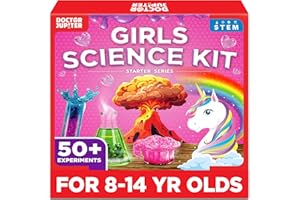 Doctor Jupiter Girls' Science Kit, Chemistry Set for Kids Ages 8-10-12-14 Ideas for 8,9,10+ Year Old Girls | STEM Toy Kit with 50+ Experiments | Learning & Educational Projects