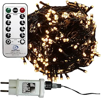 Set Of 168 240 480 960 Led Fairy Lights Warm White Cable Green Transparent With Timer Remote Control Progamme Dimming For Outdoor Use Amazon De Beleuchtung