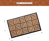 Coco&Coir Door Mat Indoor Outdoor 45x75 cm Rubber Backing Shortbread view 3
