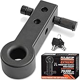 ALL-TOP Soft Shackle Hitch Mount for 2" Receiver, 79300Lbs Break Strength 11000Lbs WLL, Oversize Smooth Corner Hole for Large Soft Shackles with Dia up to 1.34in
