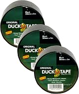 Duck Tape Original Black 50mm x 5m Pack of 3 High Strength Waterproof