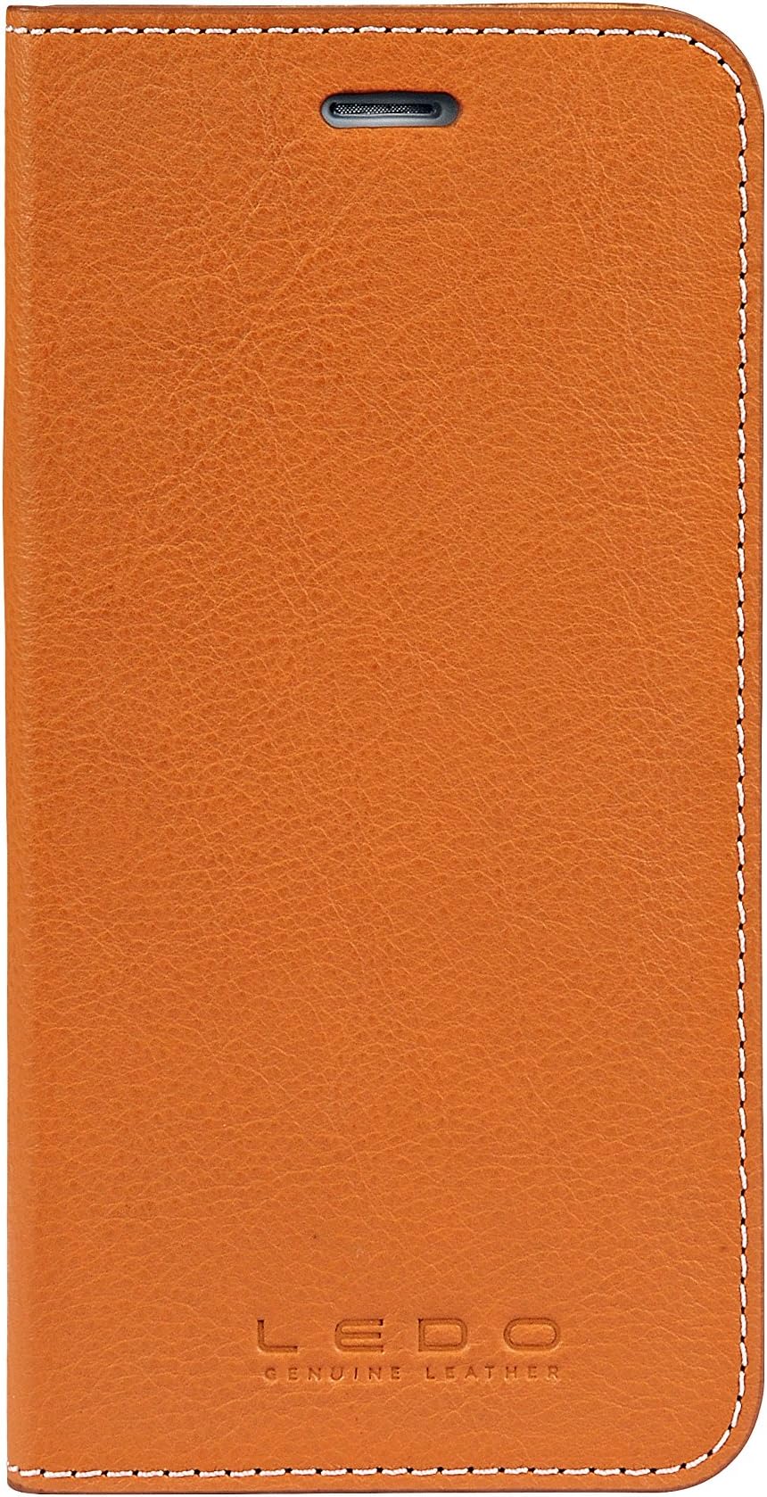 LEDO CASE - Flip Case for the iPhone 6s / 6 - Premium Genuine Leather - with Gecko Smart Tape - Tan