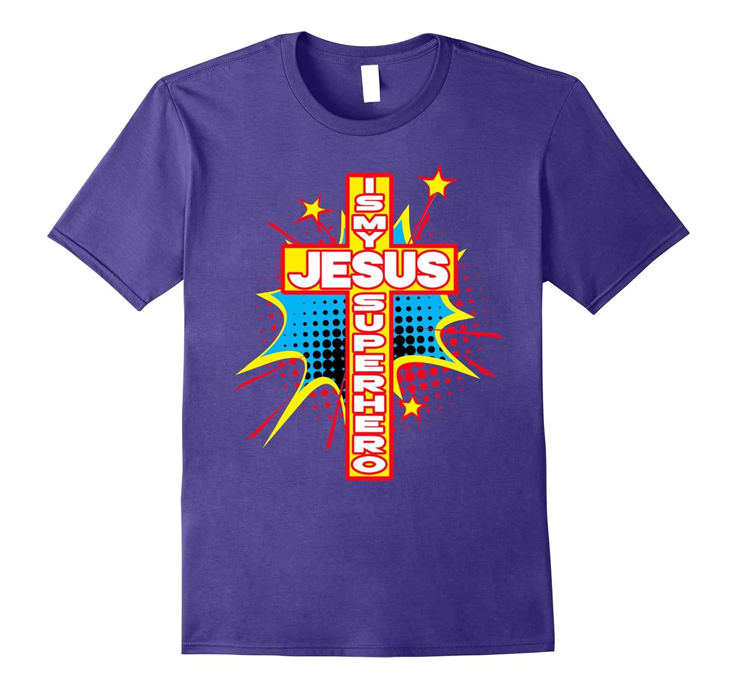 JESUS IS MY SUPERHERO T-shirt - Fun Christian Shirt-Rose