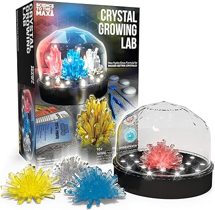 Amazon Com Be Amazing Toys Diy Crystal Growing Experiment Kit For Kids W Light Up Display Dome Make Your Own Crystals Science Toys For Boys Girls Grow 4 Large Crystals