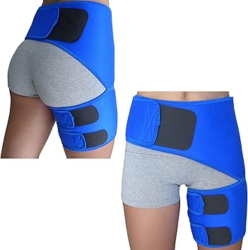 Amazon Co Jp ヒップブレース 坐骨神経痛の痛み緩和 太ももハムストリング 大腿四頭筋 ヒップ関節炎 Si関節痛 ヒップ屈筋 圧縮鼠径部ラップ 最高の坐骨神経ブレースベルト メンズ レディース スポーツ アウトドア