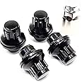 Set of 4 12x1.5 Veritek OEM Mag Washer Style Factory 1.47 Inch Replacement Black Lug Nut Wheel Locks for Toyota Lexus Mitsubishi