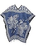Artesanias FR Authentic Mexican Poncho Reversible