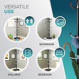 CASARIA Elegant Curved Coat Rack with Black Marble Base 14 Rotatable Hangers view 3