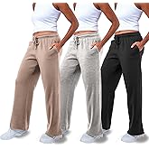 Common Stitch 3 Pack Sweatpants Women, Straight Leg Womens Sweatpants, Workout - Yoga Pants (Available in Plus)