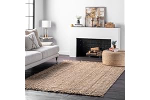 nuLOOM Daniela Farmhouse Chunky Jute Area Rug, 3x5, Natural