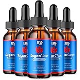 BLUE VIBE Sugar Clean Advanced Formula Drops, Sugar Clean Advanced Strength Overall Health & Wellness Support, SugarClean Premium Daily Health and Overall Energy Formula (5 Pack - 10oz / 300ml)