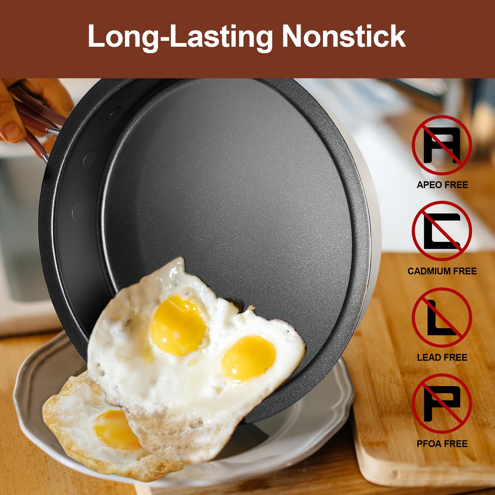 Odoland 10pcs Camping Geschirr Set mit klappbarem Campingkocher, keramisches Antihaft-Kochset mit Teller, Schüssel, Gabel, Messer, Löffel für Camping, Rucksacktourismus, Wandern und Picknicks 3