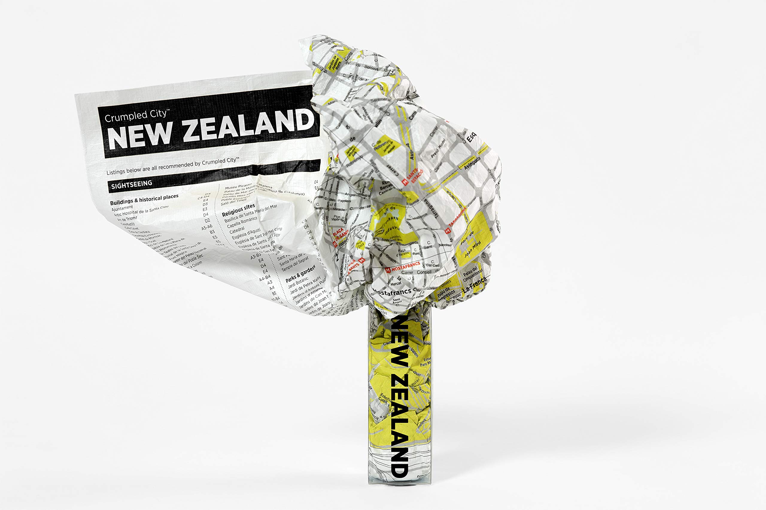 New Zealand - Crumpled City Map - Palomar