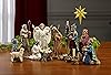 Three Kings Gifts Magi, Wise Men, Christmas Star, Angel, Shepherds, Sheep, Holy Family, Jesus In Manger Real Gold In Trunk Nativity Scene Set Figures 11 Pieces For 10 Inch Scale Collection