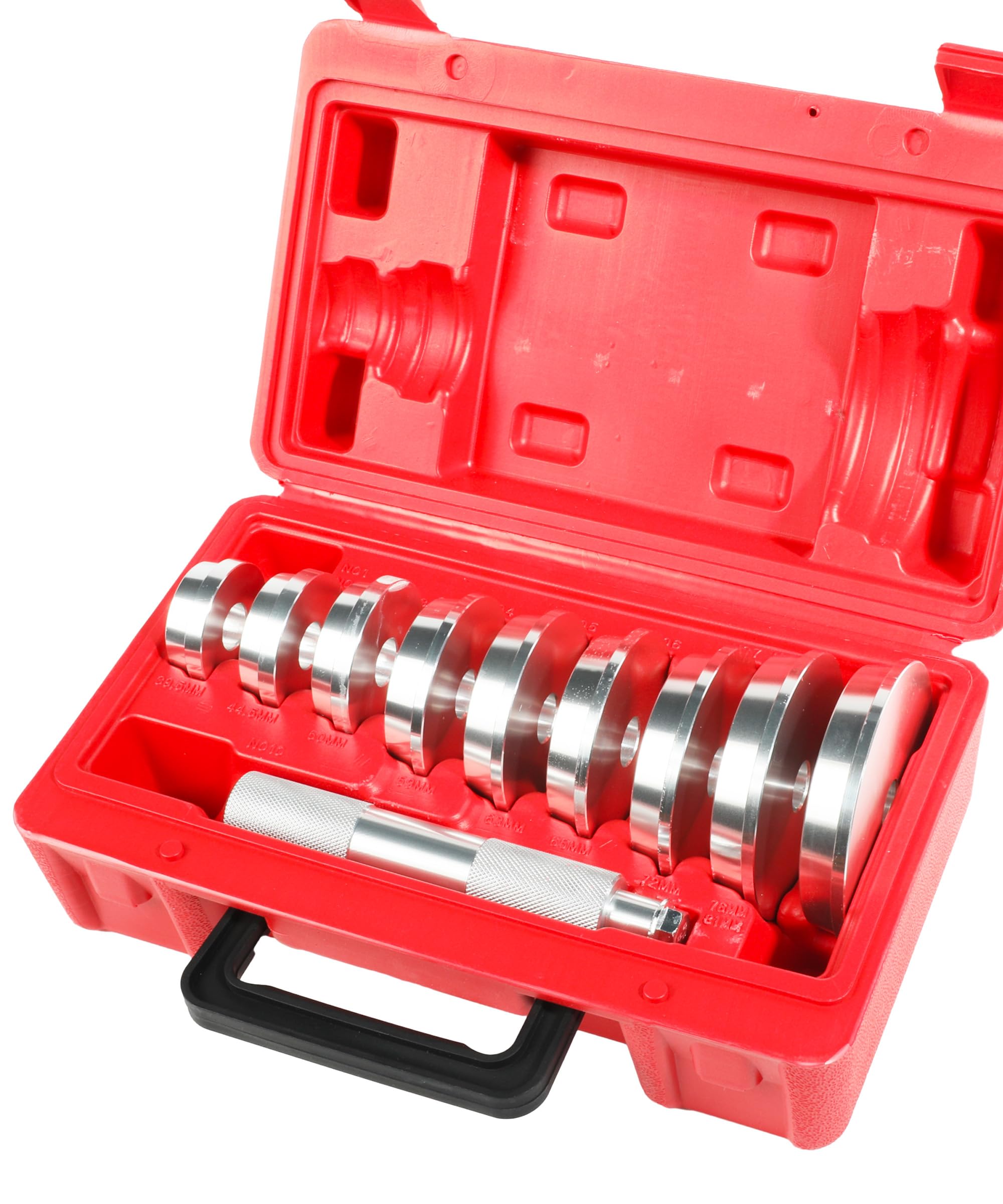 Photo 1 of RACOONA Bushing Driver Set, Bearing Race and Seal Driver Set with Seal Driver and 9 Bearing Adapters,Car Accessories Wheel Bearing Tool Seal Installer Bearing Driver Kit for Bearing Installation