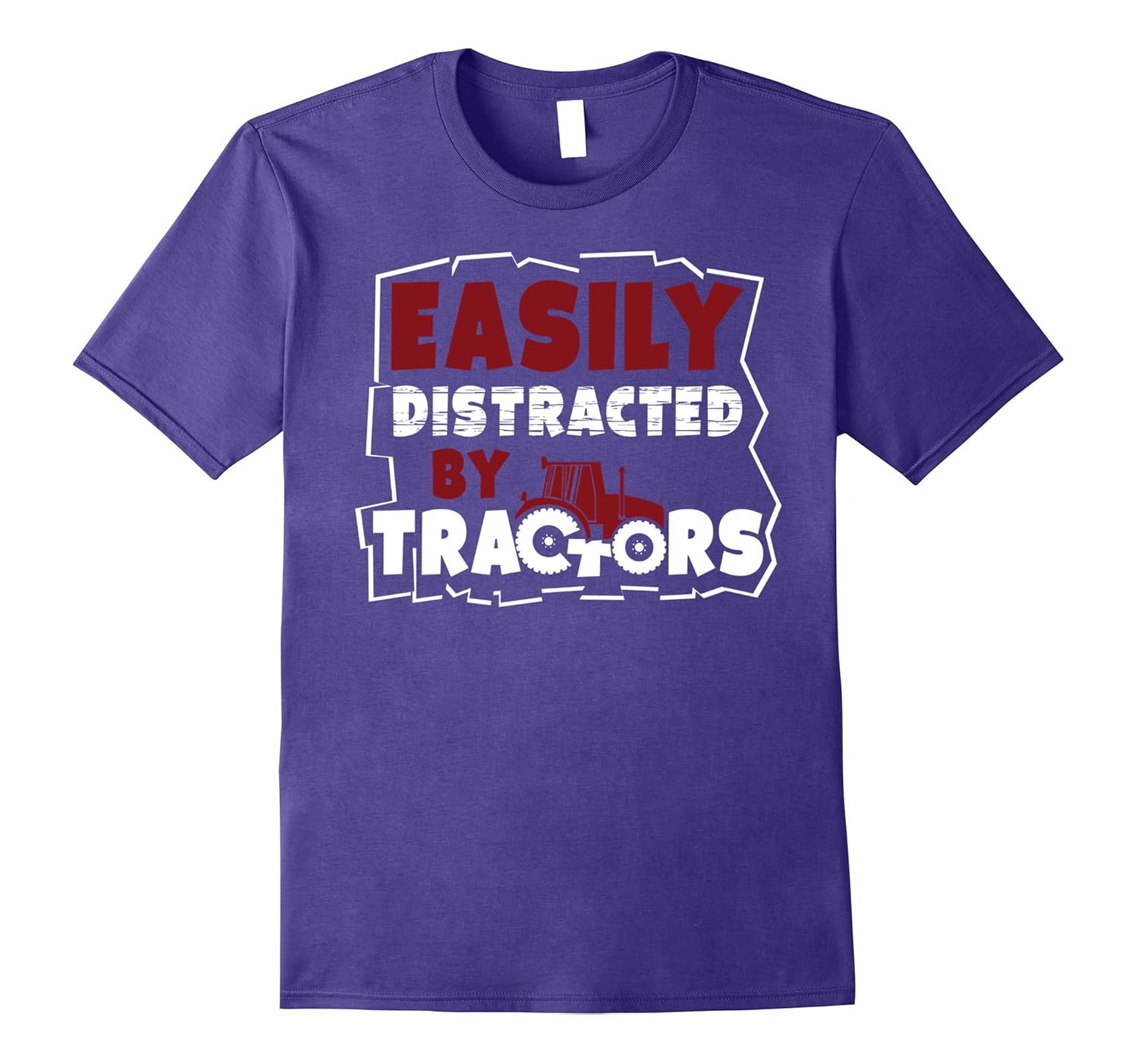 Funny Tractor Shirt Easily Distracted By Tractors Farmer Tee-ANZ